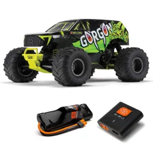 Arrma GORGON 4X2 MEGA 550 Brushed 1/10 Monster Truck RTR (Yellow)  (ARA3230ST1)