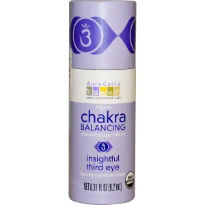 AURA CACIA - Organic Chakra Roll-On Insightful Third Eye - 0.31 fl. oz. (9.2 ml)