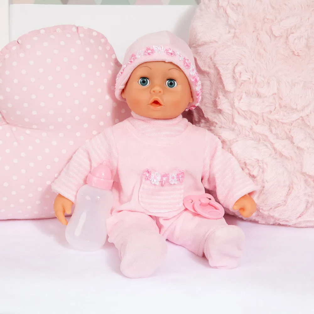 Bayer Design 15" Interactive First Words Baby Doll - Soft Pink