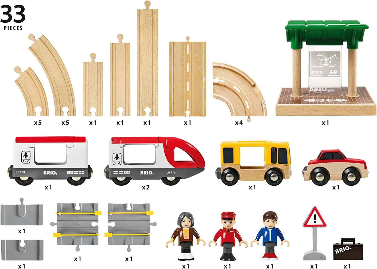 Brio - Rail & Road Travel Set