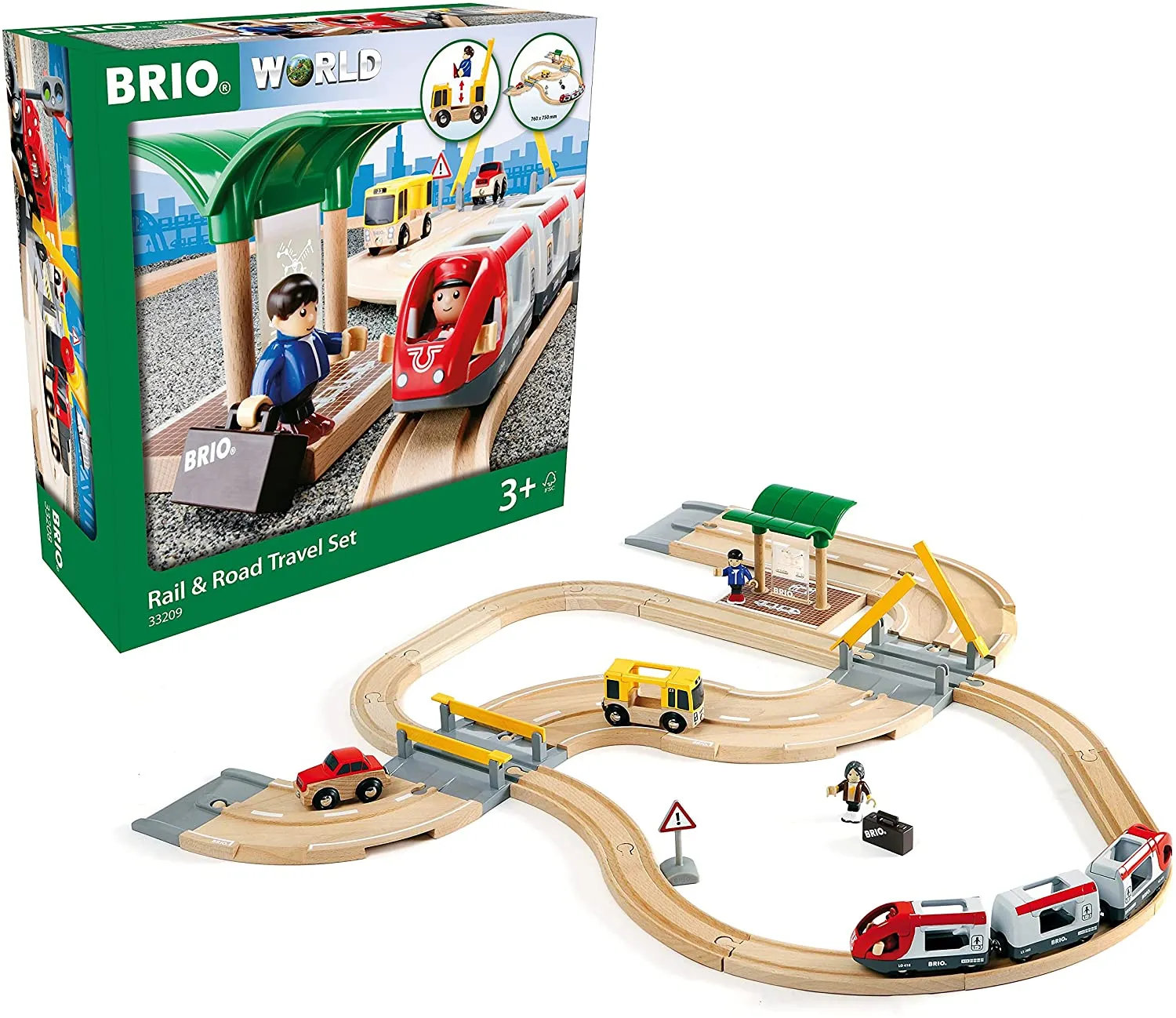 Brio - Rail & Road Travel Set