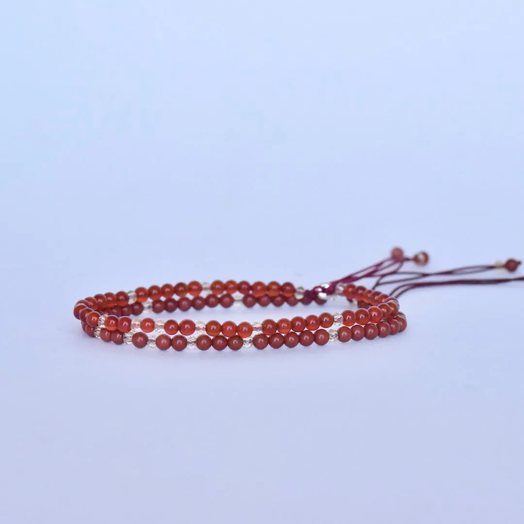 Carnelian Adjustable Gemstone Bracelet