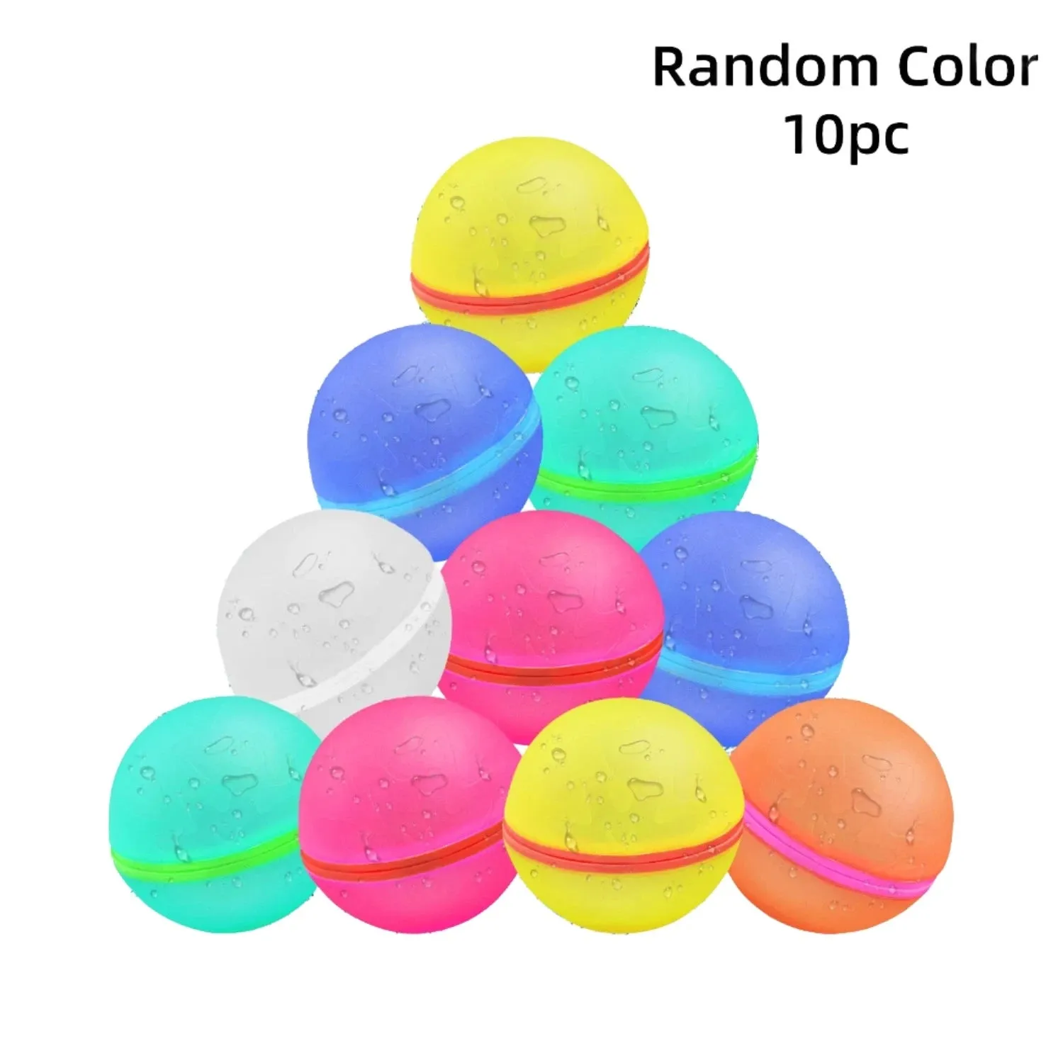 Children's outdoor water battle silicone water ball reusable magnetic suction swimming pool beach water burst ball color random