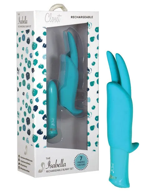 Closet Collection Isabella Rechargeable Bunny Set - Turquoise