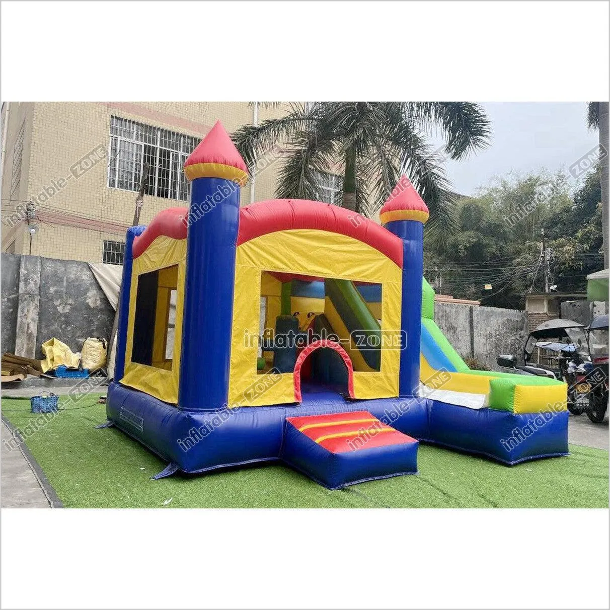 Commercial Moonwalks Inflatable Bouncers Huge Jumping Castle Combo Slide Backyard Bounce House Outdoor Play