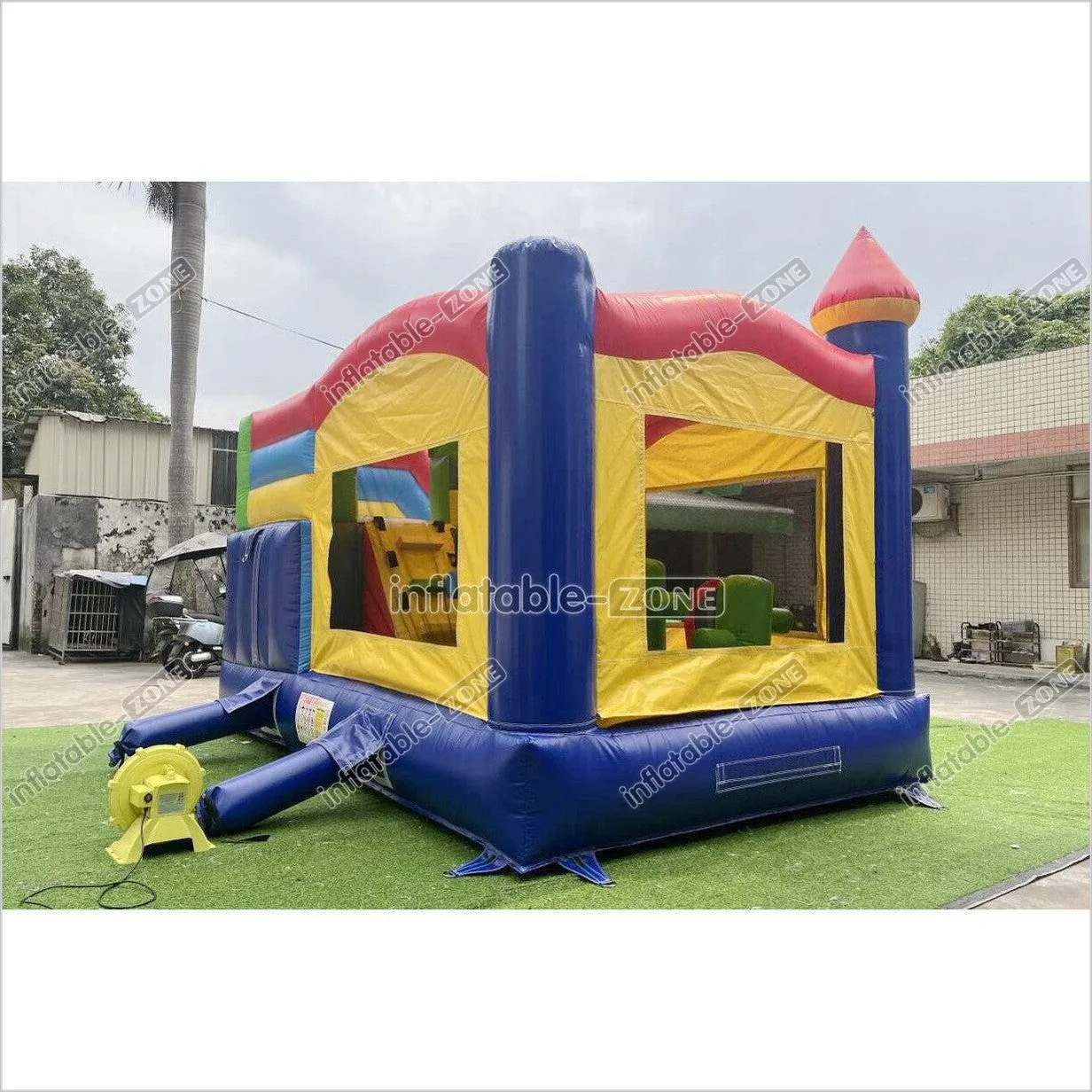 Commercial Moonwalks Inflatable Bouncers Huge Jumping Castle Combo Slide Backyard Bounce House Outdoor Play