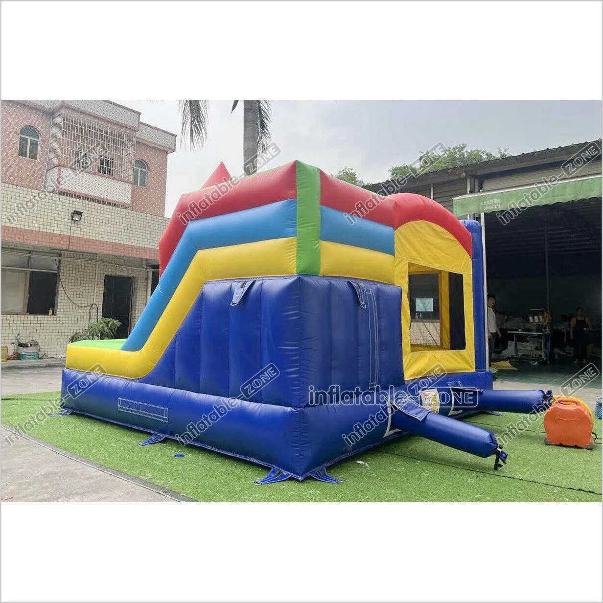 Commercial Moonwalks Inflatable Bouncers Huge Jumping Castle Combo Slide Backyard Bounce House Outdoor Play