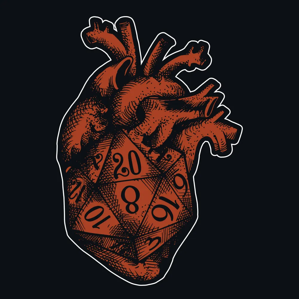 D20 Gamer Dice Heart Racerback Tank-Top