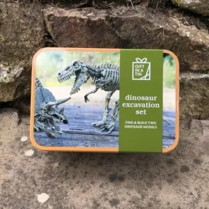 Dinosaur Excavation Gift in a Tin