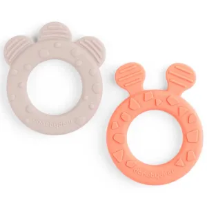 Done by Deer Teether 2-pack Deer Friends Sand/Coral