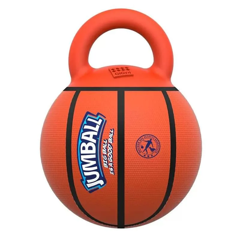 Gigwi Pet Jumball Ball Toy for Medium and Large Dogs with Extra Hard Rubber Handle