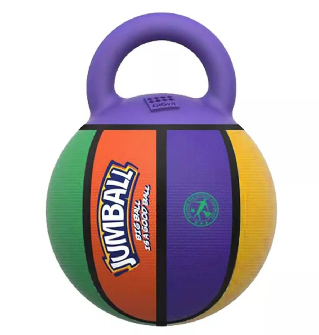 Gigwi Pet Jumball Ball Toy for Medium and Large Dogs with Extra Hard Rubber Handle