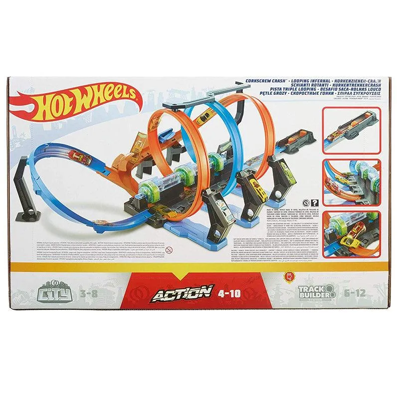 Hot Wheels Corkscrew Crash Track Set