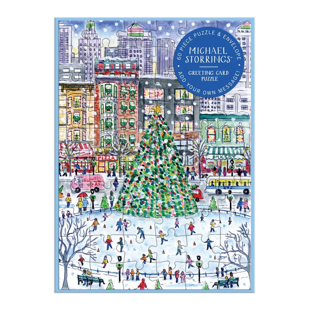 Joy Laforme Winter Lights Greeting Card Puzzle