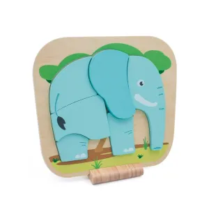 Jumini 22cm Safari Elephant Raised Puzzle