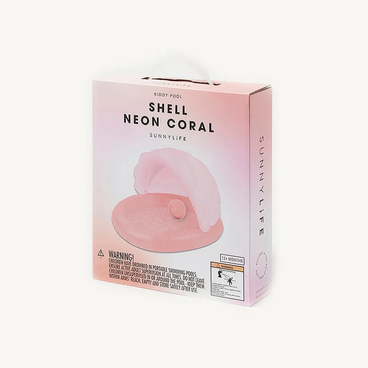 Kiddy Pool Shell Neon Coral