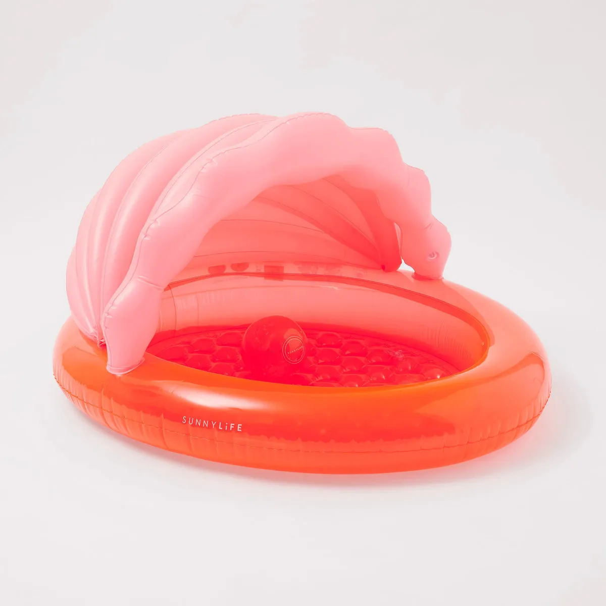 Kiddy Pool Shell Neon Coral