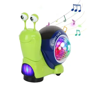 KIDOLOGY Electric Multifunctional Musical Snail Baby Toy - Interactive Educational Toy for Babies, Encouraging Early Learning, Dancing, Crawling, and Toddler Playtime - Green