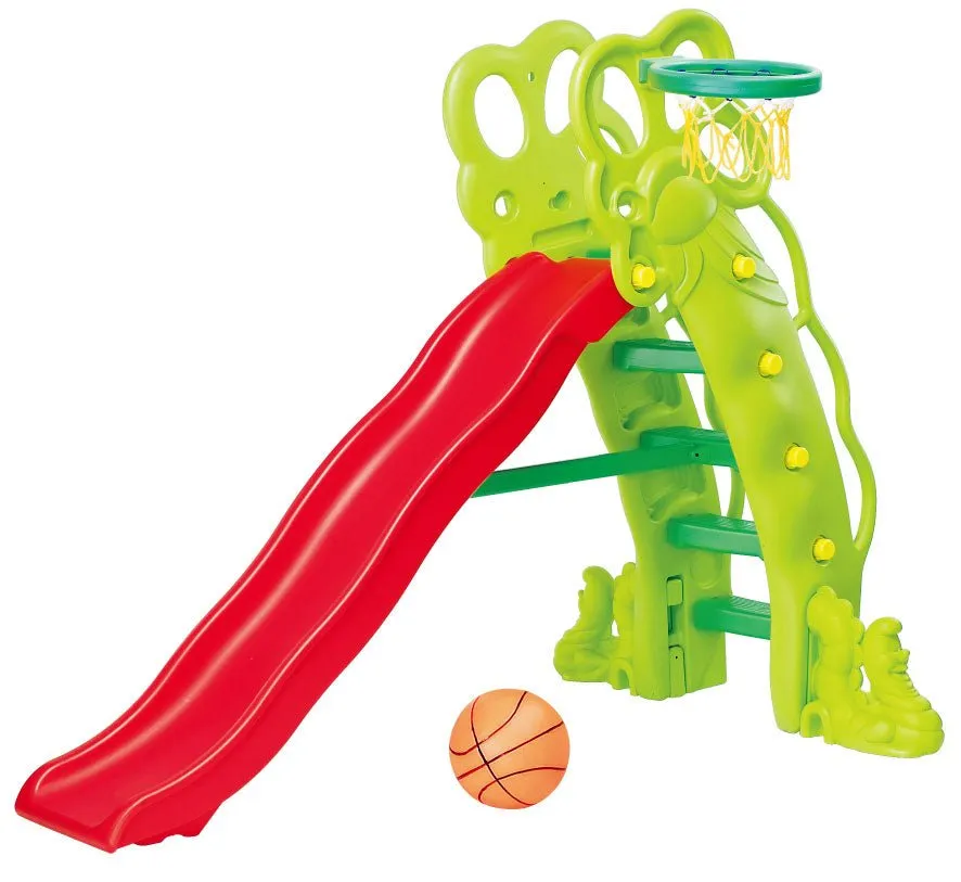 Kids Slide and Basketball Hoop Playset