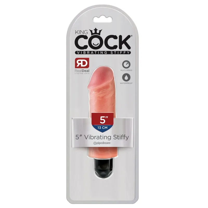 King Cock 5" Vibrating Stiffy Flesh