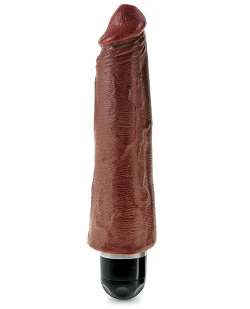 King Cock  8" Vibrating Stiffy - Brown