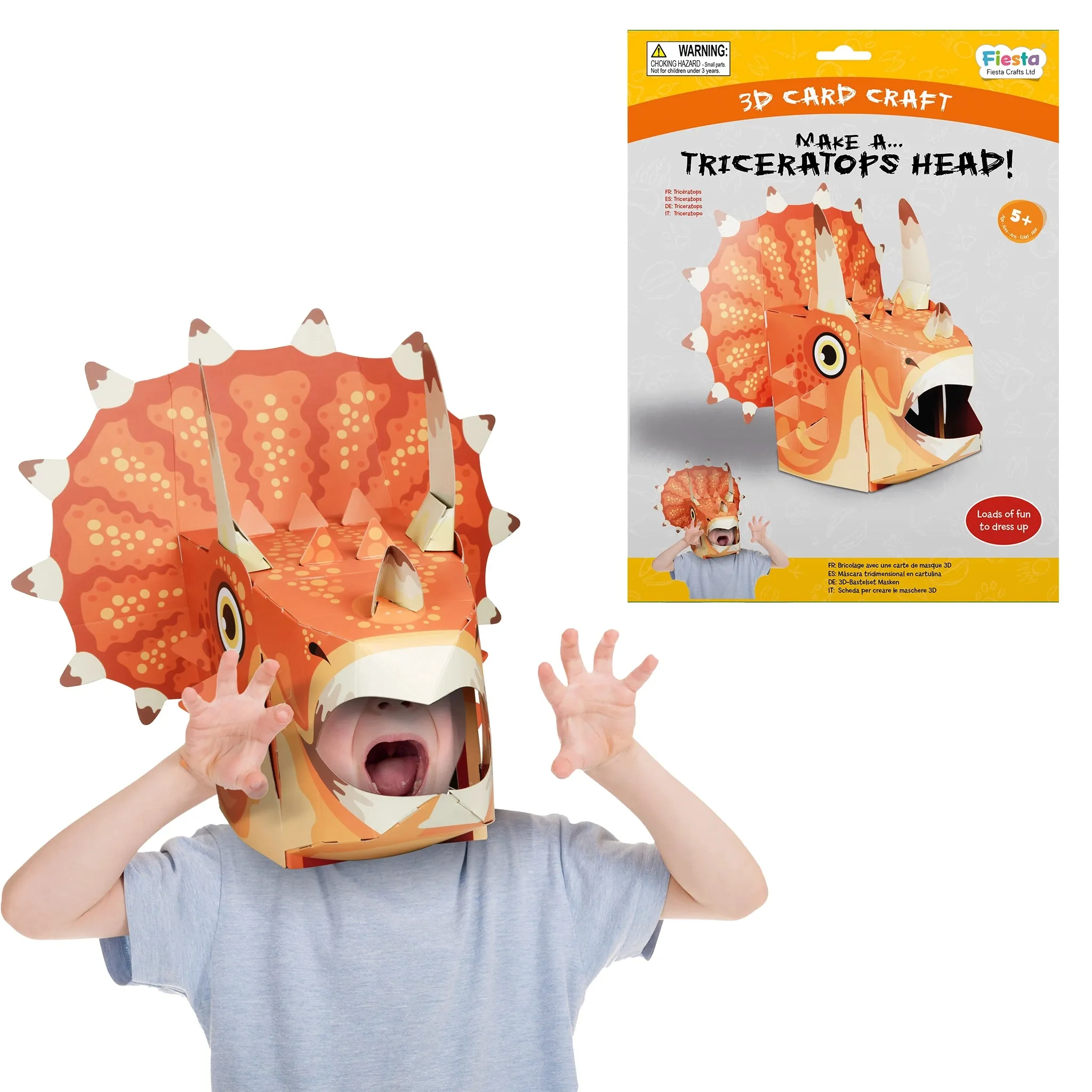 Make a 3D Full-Head Mask - Triceratops