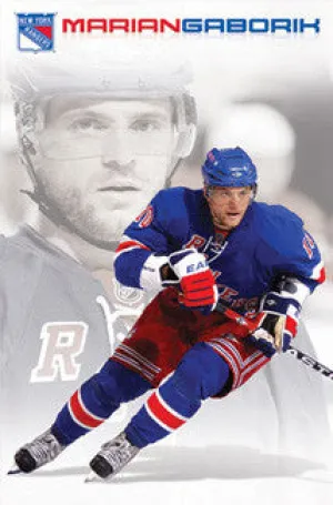 Marian Gaborik "Ranger" New York Rangers Poster - Costacos 2010