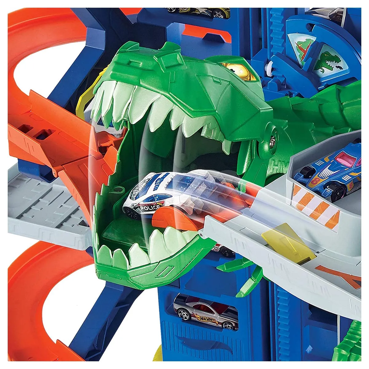 Mattel Hot Wheels Ultimate Garage Escape the Chasing T-Rex Set