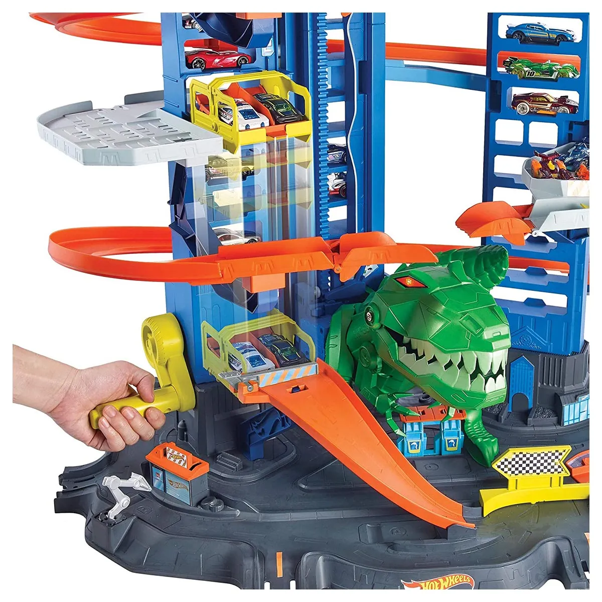 Mattel Hot Wheels Ultimate Garage Escape the Chasing T-Rex Set