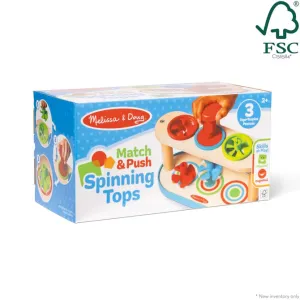 Melissa & Doug® Match & Push Spinning Tops