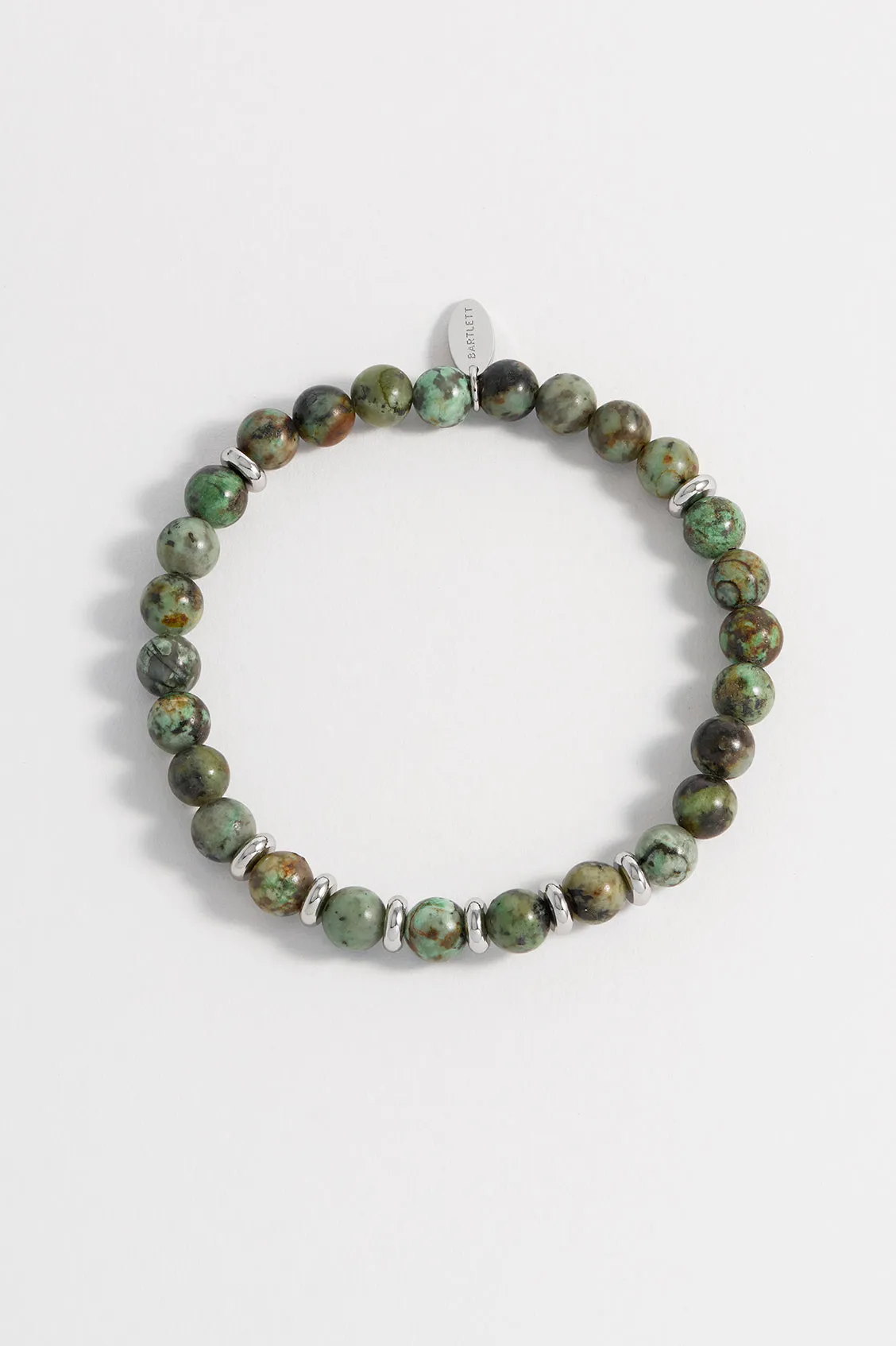 Mens Gemstone Beaded Bracelet