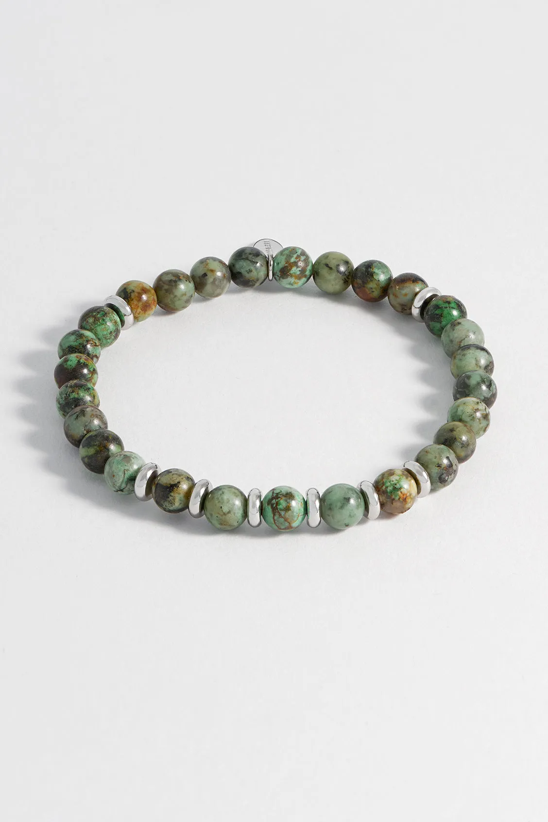 Mens Gemstone Beaded Bracelet