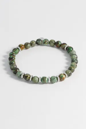 Mens Gemstone Beaded Bracelet