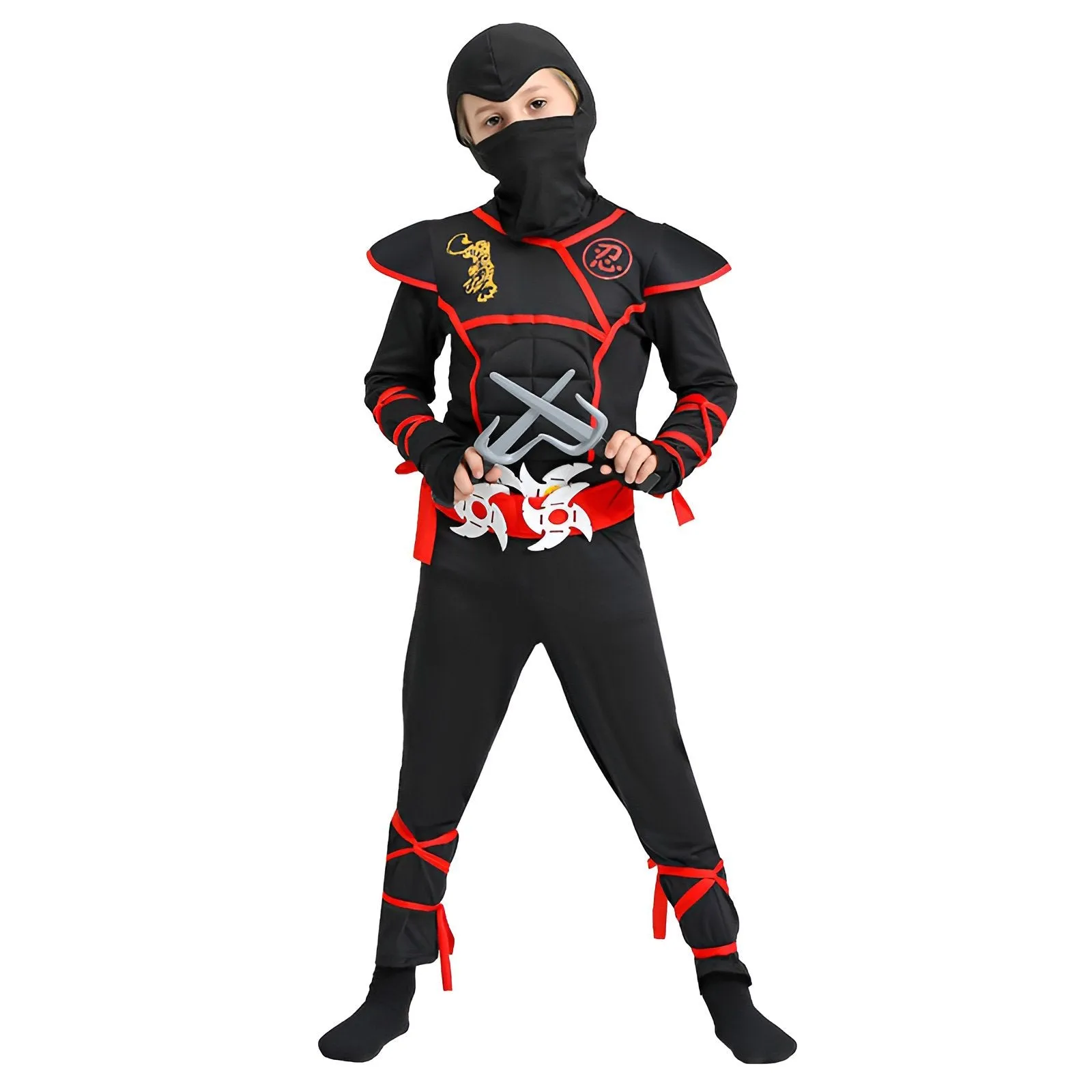 Muscle Dragon Red Ninja Costume