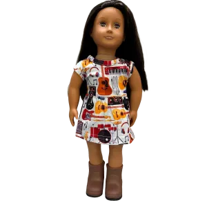 Musical Instruments Doll Dress