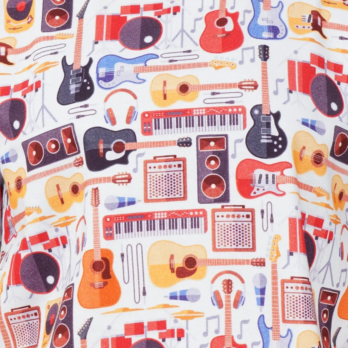 Musical Instruments Kids Layered Dress