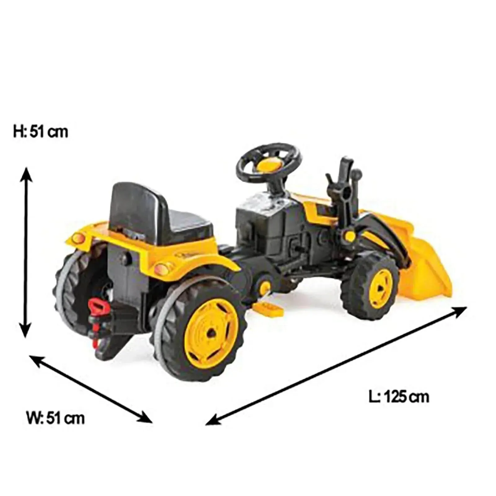 Pilsan Active Ride On Tractor with Pedal - Yellow