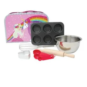 Pink Poppy Princess & The Unicorn Baking Set In Carry Case