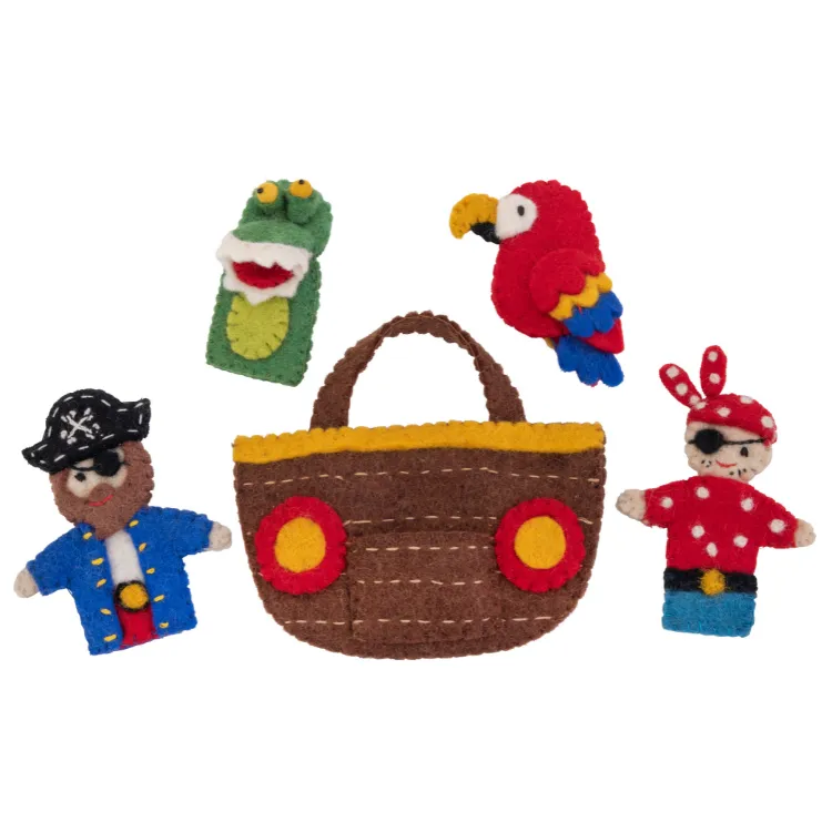 Pirate Ship Finger Puppet Play Bag